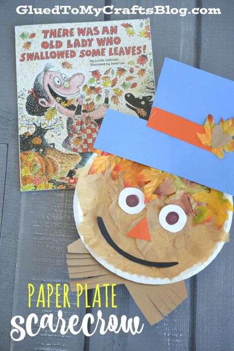 Paper Plate Scarecrow, Scarecrow Craft, Scarecrow Crafts, Fall Preschool Activities, October Crafts, Fall Preschool, Kid Craft, Daycare Crafts, Paper Plate Crafts