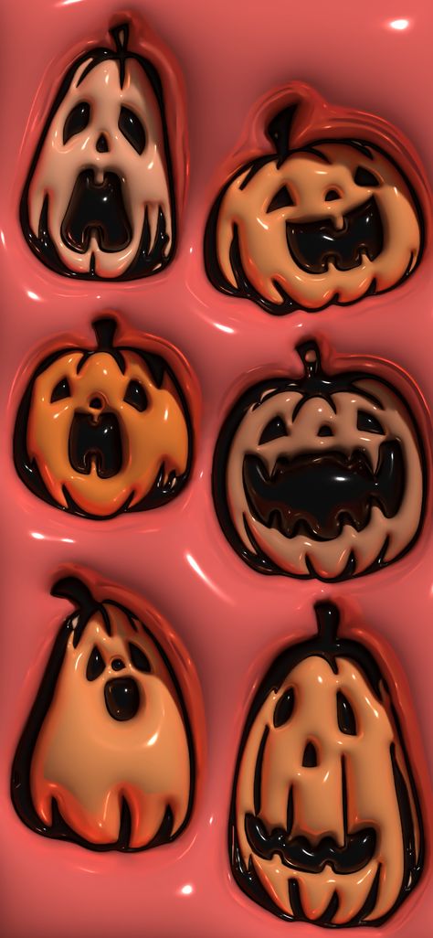 3d Scream Wallpaper, Y2k Fall Aesthetic Wallpaper, Autumn 3d Wallpaper, 3d Puffy Wallpaper Halloween, Jelly Wallpaper Halloween, Glossy Wallpaper Aesthetic, 3d Wallpaper Iphone Halloween, Y2k Fall Wallpaper, Spoopy Aesthetic Wallpaper