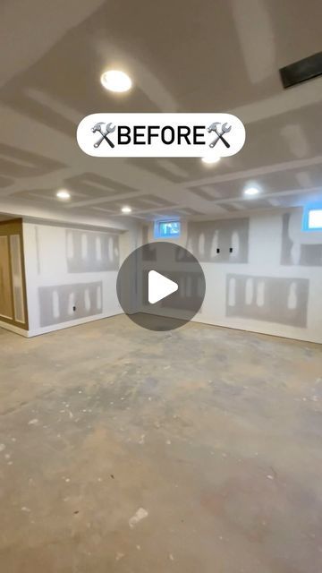 Basement Wainscoting Ideas, Basement Beam Cover Ideas, Open Basement Ideas Layout, Basement Diy Ideas Budget, Basement Room Ideas Bedrooms Unfinished, Finish Basement On A Budget, Basement Before And After, Half Finished Basement Ideas, Easy Basement Makeover