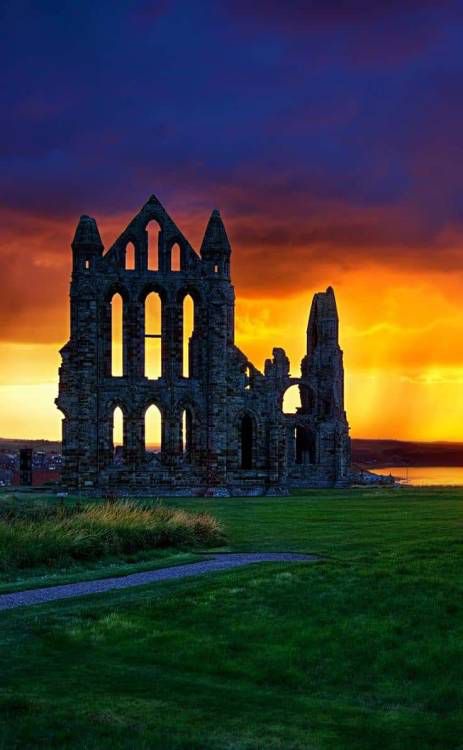 Abbey Ruins, Sunrise Tattoo, Whitby Abbey, Scotland History, Travel England, Temple Ruins, Artsy Pictures, Sacred Places, Beautiful Sunrise