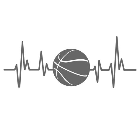 ShopVinylDesignStore.com Heartbeat Basketball Wide Shop Vinyl Design decals stickers Volleyball Drawing, Basketball Room Decor, Basketball Decal, Basketball Tattoos, Basketball Quotes Inspirational, Basketball Heart, Basketball Room, Goat Logo, Shop Vinyl