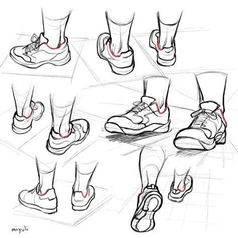 Ako Kresliť, Drawing Shoes, Feet Drawing, Have Inspiration, Small Drawings, 캐릭터 드로잉, Anatomy Drawing, Anime Drawings Tutorials, Drawing Reference Poses