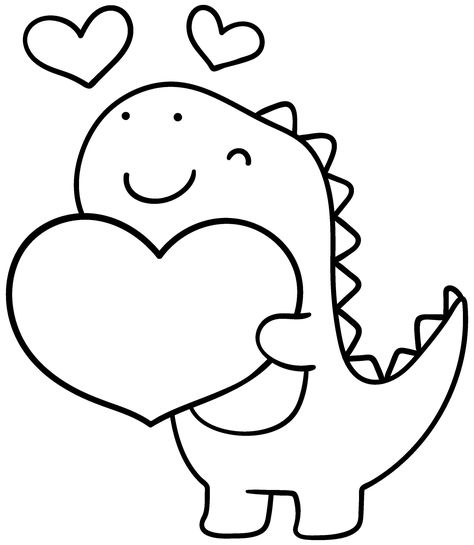 "Title: \"Roars of Love: Dinosaur Valentine SVG - Instant Download\" Description: Embark on a prehistoric adventure this Valentine's Day with our Dinosaur Valentine SVG! Unleash the roar of love with these adorable and ferociously cute dinosaur designs, perfect for adding a touch of whimsy to your DIY projects. 🦖 What's Included: This digital download features a collection of charming Dinosaur Valentine SVG files that are compatible with a range of crafting projects. The bundle includes a high- Mini Dinosaur Drawing, Cute Drawings Of Dinosaurs, Drawing Ideas Easy Valentines Day, Pictures To Draw For Boyfriend Easy, Cute Valentine Doodles, Person Flipping Off Drawing, Cute And Simple Coloring Pages, Cute Dino Drawings Easy, Cute Easy Love Drawings