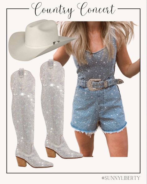 I just found this rhinestone denim romper from Show Me Your Mumu and it would be so cute for a country concert or Nashville bachelorette trip! country concert | nashville | bachelorette outfits | denim outfit | cowgirl boots | betsey johnson | cowgirl hat | rodeo | pbr | cowgirl outfit | western outfit Follow my shop @sunnyliberty on the @shop.LTK app to shop this post and get my exclusive app-only content! #liketkit #LTKshoecrush #LTKstyletip @shop.ltk https://liketk.it/4hBFx Denim And Rhinestone Outfit Bachelorette, Denim And Rhinestones Bachelorette, Denim Outfit Cowgirl, Denim Bachelorette Outfit, Denim And Rhinestone Outfit, Denim And Diamonds Outfit, Rhinestone Cowgirl Outfits, Nashville Bachelorette Outfits, Diamonds Bachelorette