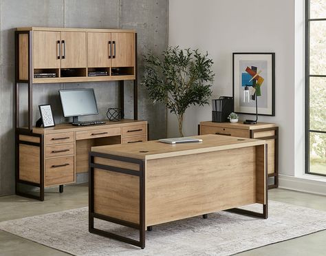 Home Office Furniture Design, Commercial Office Space, Pedestal Desk, Office Furniture Design, Executive Office, Office Set, Executive Desk, Wood Laminate, Desk With Drawers