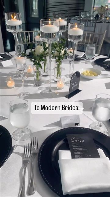 Atlanta Wedding Planner on Instagram: "MODERN BRIDES💍You can achieve a minimalistic wedding decor design with bud vases and candles only. Embrace the Beauty of Simplicity on Your Big Day! BECAUSE SOMETIMES LESS IS MORE! Monochromatic and minimalist wedding decor designs are more and more popular because sometimes less is more. If you don’t like color or if you want a simple but sophisticated wedding decor design, go monochromatic and minimalist! ✨SAVE this in your inspiration folder for late Monochromatic Wedding Reception, Less Is More Wedding Decor, Modern Luxury Wedding Decor, Monochromatic Wedding Decor, Monochrome Wedding Decor, Bud Vases And Candles, Monochromatic Wedding Colors, Minimalist Wedding Table Decor, Sophisticated Wedding Decor