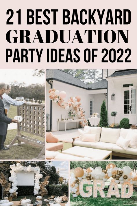 Graduation Home Party Ideas, Outdoor Tent Graduation Party, Garden Graduation Party Decorations, Outdoor College Graduation Party Ideas Backyards, Highschool Graduation Party Ideas Backyard, Graduation Lawn Decor, Jr High Graduation Party Ideas, Senior Graduation Poster Ideas, Graduation Party Backyard Ideas