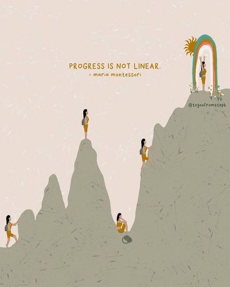 Progress Is Not Linear, Vie Motivation, Motiverende Quotes, Self Quotes, Self Love Quotes, Spiritual Art, Note To Self, Pretty Words, Picture Quotes