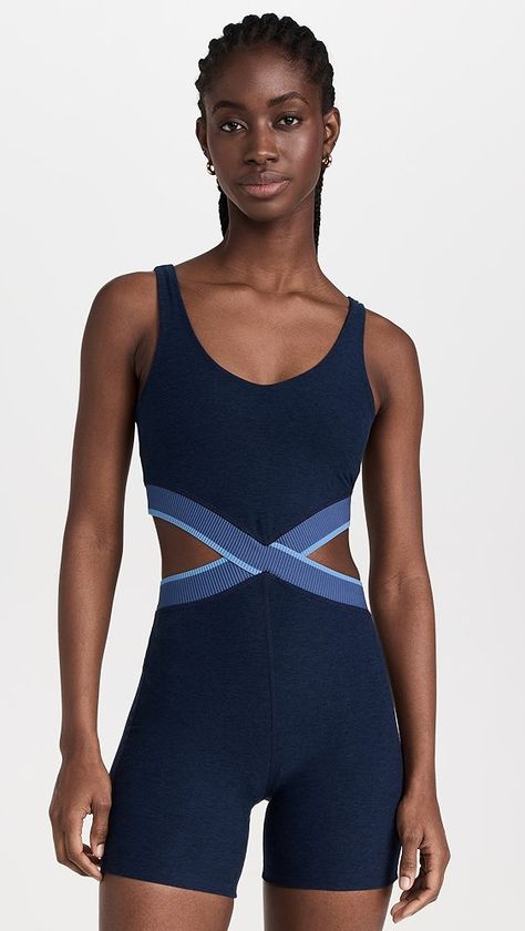 Beyond Yoga Spacedye In The Mix Biker Jumpsuit | Shopbop Edgy Activewear, Yoga Wear Workout Clothing, Biker Jumpsuit, Unique Workout Clothes, Fitness Fashion Active Wear, Modest Workout Clothes, Yoga Style Outfits, Activewear Trends, Tennis Outfits