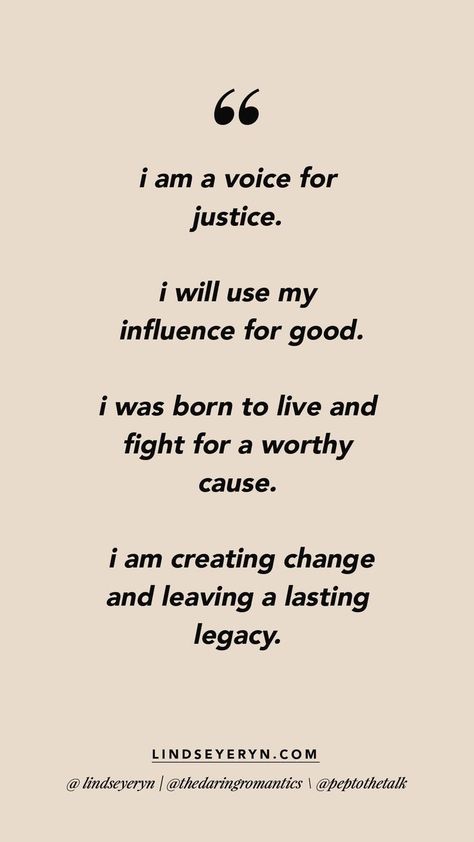 Morning Mantra Affirmations, Quotes On Justice, Influencer Quotes, Law Student Quotes, Law School Quotes, Affirmation Morning, Mantra Affirmations, Lindsey Eryn, Influence Quotes