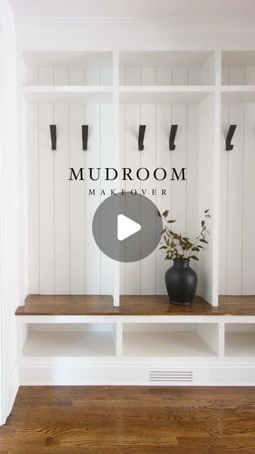 Kelly Jones | We loved giving this mudroom a makeover with these custom built-in lockers. They not only maximized storage, but also elevated the entire... | Instagram How To Build Mudroom Lockers, Mudroom Cupboards, Mudroom Built Ins, Diy Mudroom Lockers, Built In Mudroom, Mudroom Storage Lockers, House Mudroom, Kelly Jones, Built In Lockers