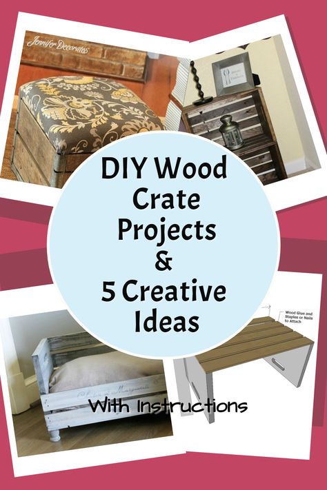 Are you looking for a fun and easy way to spruce up your home décor? Why not try setting up some of your very own DIY wood crate projects? With step by step instructions, you will be able to transform ordinary wooden crates into something truly special that you can enjoy for years to come. Whether you're making an attractive shelf, magazine rack, or even an outdoor planter, you'll find the instructions you need to make your own wood crate masterpieces here. Small Wooden Crate Ideas Diy, Ideas For Wooden Crates, Wooden Crate Ideas, Wooden Crates Projects, Wood Crate Shelves, Diy Wood Crate, Crate Projects, Small Wooden Crates, Old Wooden Crates