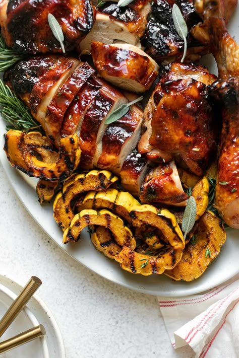 Cider Glazed Chicken, Apple Cider Chicken, Cider Chicken, Chicken Brine, Apple Cider Glaze, Fall Grilling, Grilled Squash, Best Apple Cider, Fall Meal