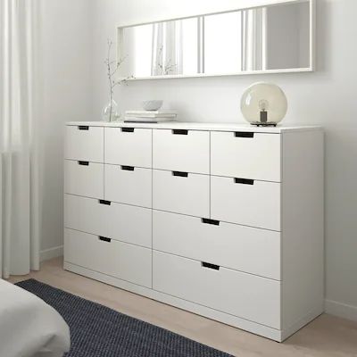 Chests of Drawers - Shop Dressers & Bedroom Storage - IKEA Chest Of Drawers Ikea, Built In Dressing Table, Ikea Nordli, Bookcase White, Storage Solutions Bedroom, Bedroom Chest Of Drawers, Painted Drawers, Billy Bookcase, White Bedroom Furniture