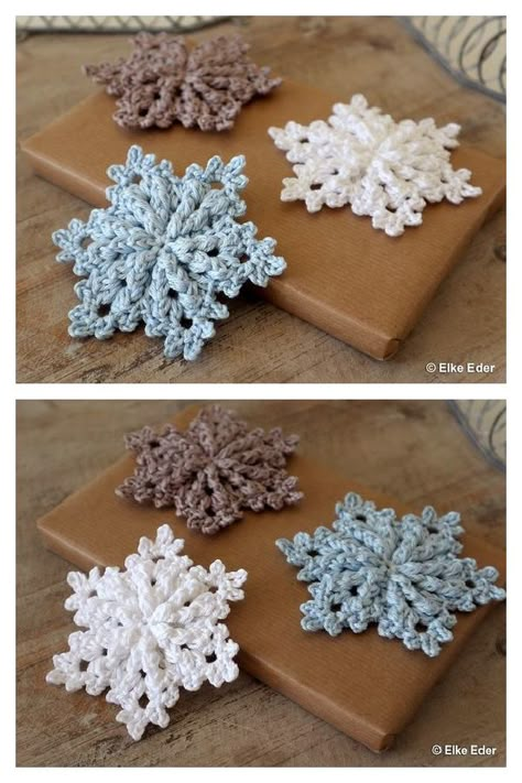 How To Make Snowflakes, Crochet Ornament Patterns, Crochet Snowflake Pattern, Crochet Christmas Decorations, Crochet Gratis, Crochet Ornaments, Crochet Snowflakes, Christmas Ornament Pattern, Crochet Christmas Ornaments