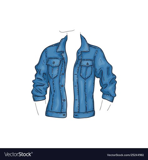 Jeans Drawing, Denim Background, Jacket Drawing, Shirt Sketch, Female Shirt, Sketch Icon, Denim Texture, Jean Jacket Outfits, Denim Jacket Fashion