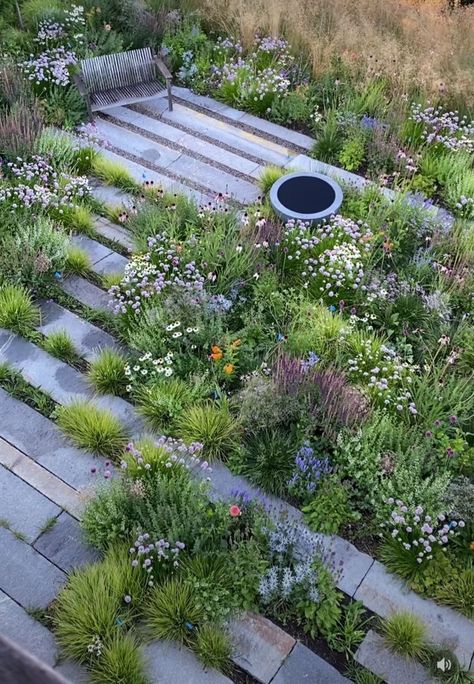 Curved Garden Design, Nordic Garden, Naturalistic Garden, Garden Paving, Gravel Garden, Rock Garden Landscaping, Have Inspiration, Contemporary Garden, Garden Landscape Design