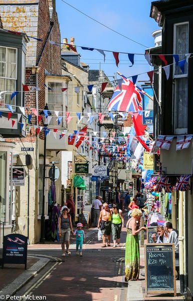 Weymouth, Dorset--- love all the bunting.... see, its not all rain and cold weather!!! Weymouth Dorset, Dorset Coast, Dorset England, British Seaside, Jurassic Coast, Uk Holidays, Kingdom Of Great Britain, St Albans, English Style