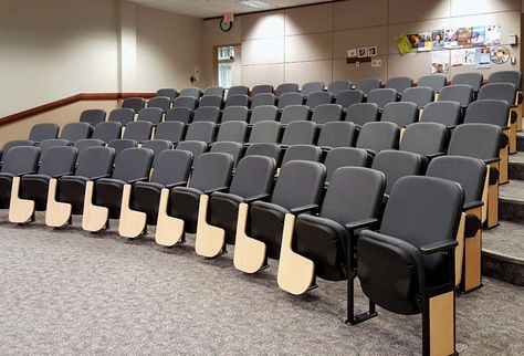 Mini Auditorium Design, Auditorium Chairs, Auditorium Design, Auditorium Seating, Lecture Hall, School Building Design, Lecture Theatre, Cinema Seats, Hall Furniture