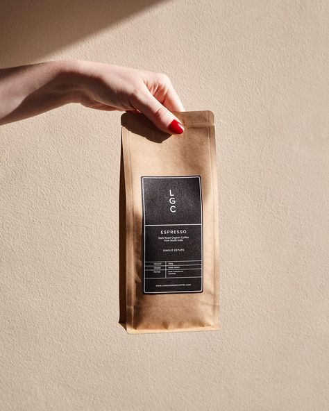 Kraft Coffee Bag Design, Coffee Bag Product Photography, Coffee Bag Label, Coffee Bag Photoshoot, Sustainable Coffee Packaging, Coffee Bag Photography, Coffee Packaging Photography, Coffee Packing Design, Lifeboost Coffee