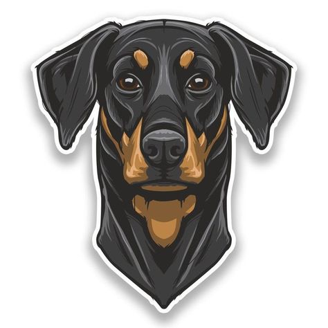 Doberman Tattoo, Stickers Animals, How To Draw Ears, Chocolate Logo, Doberman Pinscher Dog, Pencil Sketch Images, Doberman Dogs, Animals Dog, Floppy Ears