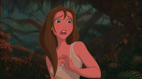 Jane Tarzan, Disney Jane, Tarzan 1999, Brown Hair Cartoon, Tarzan Disney, Tarzan And Jane, Jane Porter, Instagram Cartoon, Girl Cartoon Characters