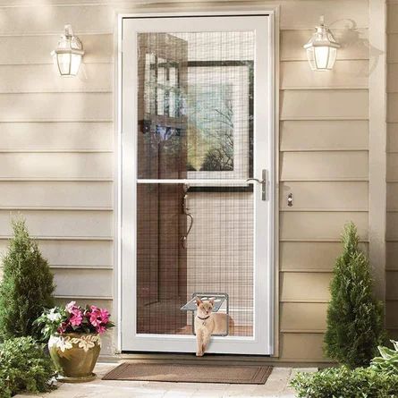 Gustave Sliding Door Insert Pet Door for Dog and Cat | Wayfair Dog Screen Door, Window Security Screens, Sliding Patio Screen Door, Screen Door Protector, Pet Screen Door, Cat Gate, Patio Screen Door, Magnetic Screen Door, Sliding Screen Doors