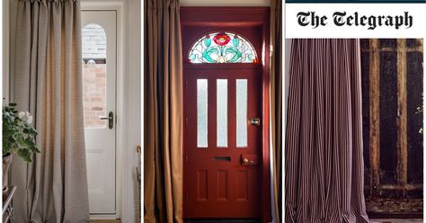 How the humble door curtain became the latest home must-have Curtains Over Front Door, Front Door Curtains, Front Door Entryway, Stylish Doors, Thick Curtains, Doorway Curtain, Door Entryway, Winter Door, Kitchen Colour Schemes