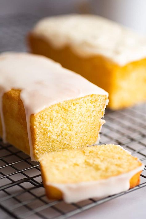 Incredibly moist and tangy Small Lemon Pound Cake that makes two adorable mini loaves. | #LemonDesserts | #PoundCake | #SmallBatch | Mini Loaf Cakes, Butter Pound Cake, Moist Lemon Cake, Lemon Pound Cake Recipe, Small Batch Baking, Pound Cake Recipe, Lemon Loaf, Dessert For Two, Lemon Pound Cake