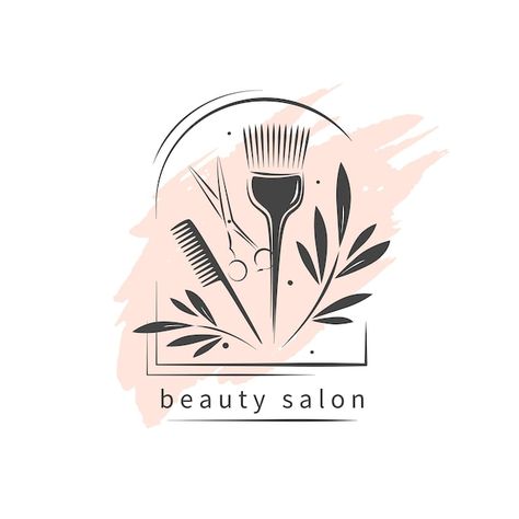 Vector beauty salon hairdressing | Premium Vector #Freepik #vector #banner #design #graphic-template #logo-poster Hair Salon Logo Ideas Creative, Hair And Beauty Salon Logo, Beauty Salon Banner Design Ideas, Salon Poster Design Beauty, Cosmetology Logo Design, Haircut Logo Design, Hair Beauty Logo Design, Salon Template Design, Beauty Salon Poster Design