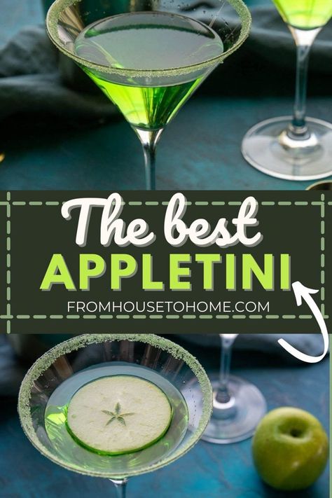 Apple Martini Recipe Vodka, Green Apple Martini Recipe, Apple Pucker Drinks, Apple Martinis, Sour Apple Martini, Appletini Recipe, Apple Martini Recipe, Green Apple Vodka, Sour Apple Pucker