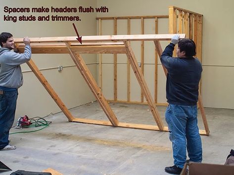 Build An Office In Your Workshop or Garage - Extreme How To Half Garage Half Office, Office Addition To House, Garage With Office Space, Hanging Drywall, Workshop Office, Recycled Door, Garage Diy, Wall Storage Systems, Garage Room