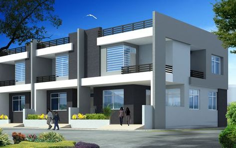 Small Row House Design, Small Apartment Building Plans, Small Apartment Building Design, Row House Design, Building Design Plan, Small Apartment Building, 2 Storey House Design, Pool House Plans, Row Houses