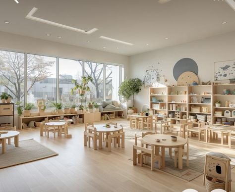 Childcare Centre Interior Design, Korean Preschool Classroom, Home Daycare Decor, Kindy Classroom, Preschool Designs, Home Day Care, Daycare Decor, Daycare Design, Dream Closet Design