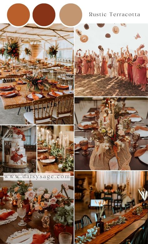 12 Greatest Terracotta Wedding ceremony Colour Theme Concepts 2024- #Color #Ideas #Terracotta #Theme #Wedding Check more at https://howcandothis.com/weddingideas/12-greatest-terracotta-wedding-ceremony-colour-theme-concepts-2024/ Terracotta Sage Wedding, Terracotta Wedding Ceremony, Wedding Color Theme Ideas, Terracotta Wedding Color, Terracotta Wedding Theme, Rustic Terracotta Wedding, Bohemian Theme Wedding, Brown Wedding Themes, 2026 Wedding