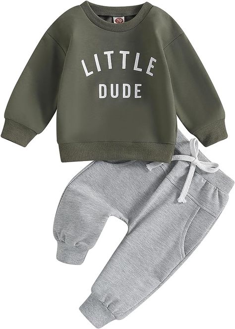 Baby Boy Fall Outfits, Newborn Pants, Toddler Baby Boy, Newborn Baby Boy Outfit, Boys Fall Outfits, Set Outfits, Neue Outfits, Sweatpants Set, Pant Length