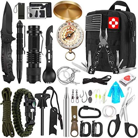 Mochila Edc, Survival First Aid, Survival First Aid Kit, Outdoor Survival Gear, Emergency Survival Kit, Cool Gadgets For Men, Camping Kit, Survival Supplies, Tactical Pen