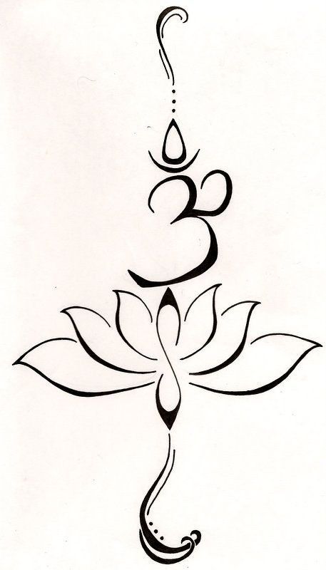 Lotus Om Tattoo, Om Lotus Tattoo, Simple Lotus Tattoo, Om Symbol Tattoo, Om Tattoo Design, Mantra Tattoo, Butterfly Art Drawing, Yoga Tattoos, Om Mantra