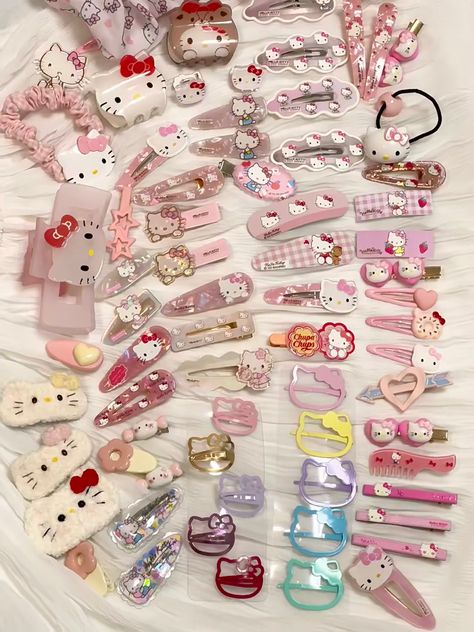 Cursed Animals, Hello Kitty Hair, طفلة حديثة الولادة, Kawaii Hair Clips, Kawaii Outfit Ideas, Kawaii Hair, Designer Hair Accessories, Hello Kitty Jewelry, Oc Inspiration