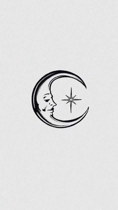 Greek Moon Tattoo, Art Deco Moon Tattoo, Cartoon Moon Tattoo, Goth Moon Tattoo, Moon Tattoo Dark, Earth And Moon Tattoo, Selenophile Tattoo, Old School Moon Tattoo, American Traditional Moon Tattoo