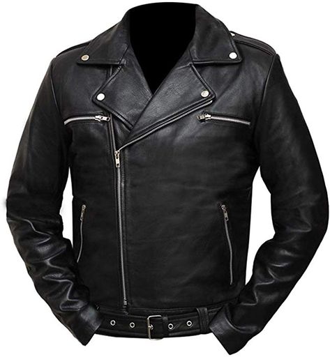 The Walking Dead Negan, Womens Black Leather Jacket, Jeffrey Dean, Jeffrey Dean Morgan, Leather Jacket Style, Black Motorcycle, Men's Leather Jacket, Real Leather Jacket, Motorcycle Leather