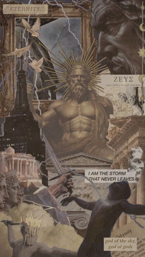 #zeus #greek #greekmythology #gods #greekgod #myth #mythology #gold Zeus Aesthetic Greek Mythology, Greek Mythology Wallpaper Iphone, Titans Greek, Greek Gods Wallpaper Aesthetic, Greek God Wallpaper, Greek Gods Aesthetic, Zeus Mythology, Zeus Wallpaper, Greek Mythology Wallpaper