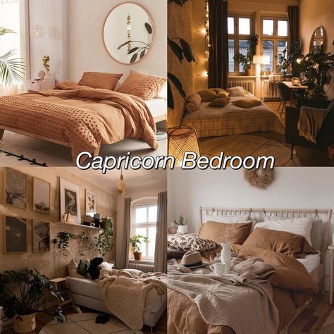 Capricorn House Aesthetic, Capricorn Bedroom Aesthetic, Capricorn Room Aesthetic, Capricorn Home Aesthetic, Capricorn Interior Design, Gemini Room Decor, Capricorn Decorating Style, Capricorn Moodboard Aesthetic, Capricorn Bedroom