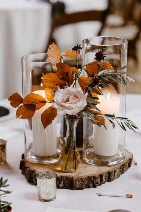 Fall Wedding Tables, Wedding Themes Fall, Fall Wedding Centerpieces, November Wedding, Fall Wedding Decorations, Future Wedding Plans, Wedding Inspiration Fall, Fall Wedding Colors, Cute Wedding Ideas