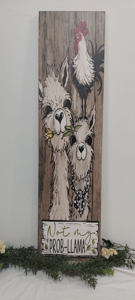 Small Porch Decorating, Animal Paintings Acrylic, Wood Porch, Driftwood Art Diy, Barrel Stave, Wood Painting Art, Southern Illinois, Welcome Signs, Pallet Painting