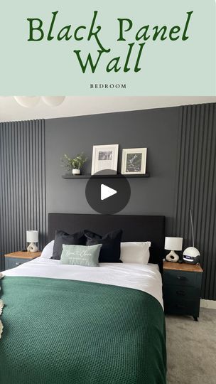 2.7K reactions · 371 shares | Bedroom Panel Wall 🖤💚

Transformed our bedroom from bland to bold with a sleek black feature wall and DIY strip panelling. 

I was starting to get worried as I saw peoples reactions to when I discussed my plans for the room, but I am so so so happy I stuck to my guns on it 😍

Not only does it feel luxurious, but I’ve been sleeping like a dream! Who needs expensive upgrades when you can DIY your way to comfort and style? 😴✨ 

Has this convinced you to try black paint?

 
#home #homeaccount #homeinterior #homesofinstagram #homeaccountuk #housetohome #homedecor #interiors #homeblog #interiorinspiration #homehacks #homedecor #newbuild #newbuildhome #newbuildstyle #diy #diyhome
#ShineNotShame#CleanAndTidyHomeShow #ShineSquad#CleanAndTidyShineSquad #ShineSquad20 Black Wall Paneling Bedroom, Strip Panelling, Black Feature Wall, House Redo, Shared Bedroom, Bedroom Panel, Panel Wall, Can Diy, Black Panels