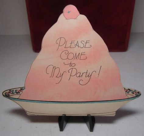 1930s dinner party invitation | Are.na 1930s Dinner Party, Pink Ice Cream, Dinner Party Invitations, Cherry On Top, Mail Art, Top Down, The Shape, Paper Goods, Design Inspo