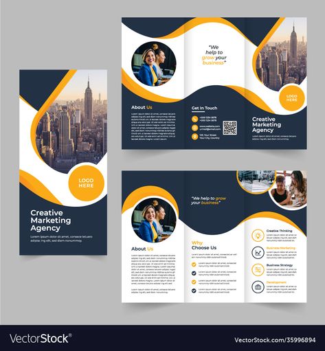 Brochure Design Layout Creative, Trifold Brochure Design, Fold Brochure, Trifold Brochure, Draw On Photos, Layout Inspiration, Tri Fold, Design Vector, Brochure Design