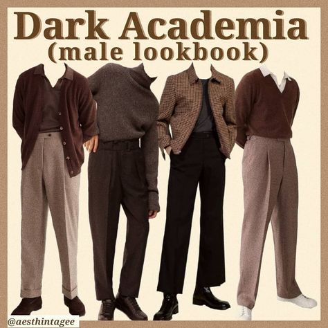 Dark Academia Male, Dark Academia Men, Academia Aesthetic Outfit, Dark Academia Outfits, Dark Academia Clothes, Academia Clothes, Dark Academy, Herren Style, Academia Outfits