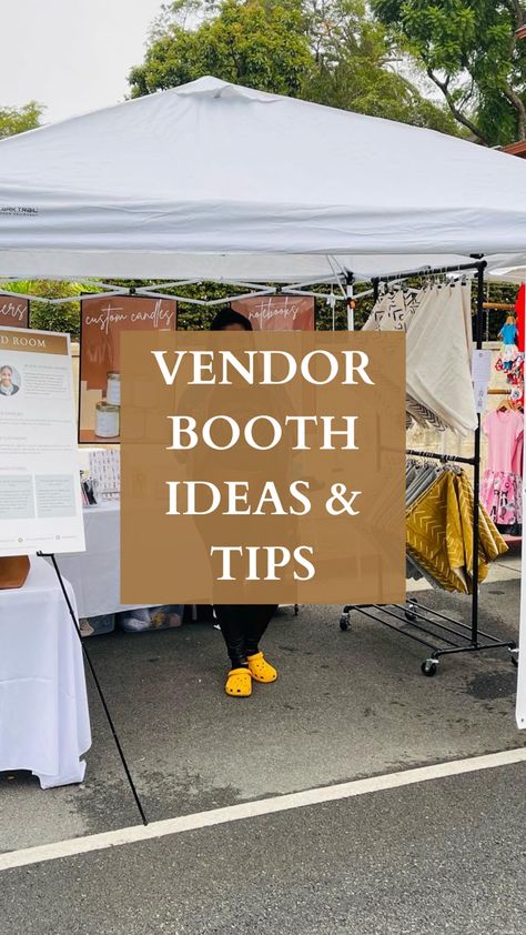 Vendor booth ideas County Fair Booth Display Ideas, How To Set Up A Market Stall, Farmers Market Banner Ideas, Farmers Market Photo Booth, Market Set Up Craft Fairs, How To Set Up A Farmers Market Booth, Market Booth Set Up Ideas, 10x10 Craft Booth Display Ideas Market, Market Day Set Up Ideas